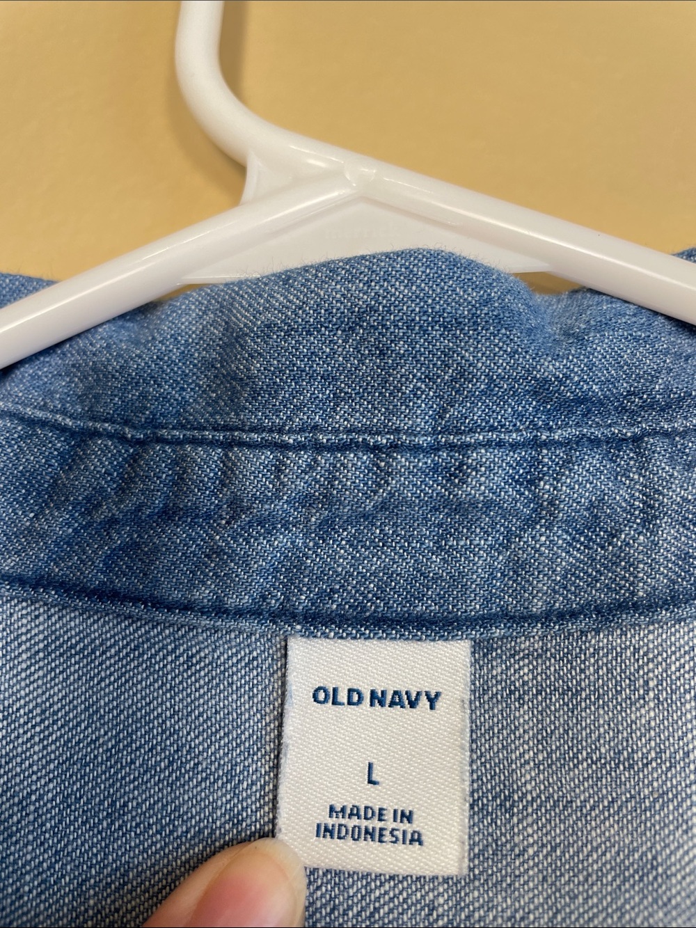 Old Navy Women’s Denim Medium Wash Blue Casual Preppy Button-Up Shirt Dress